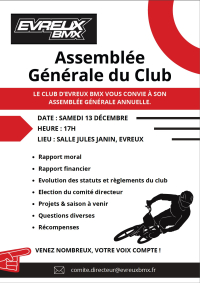 Convocation – Assemblée Générale Ordinaire Club BMX Évreux